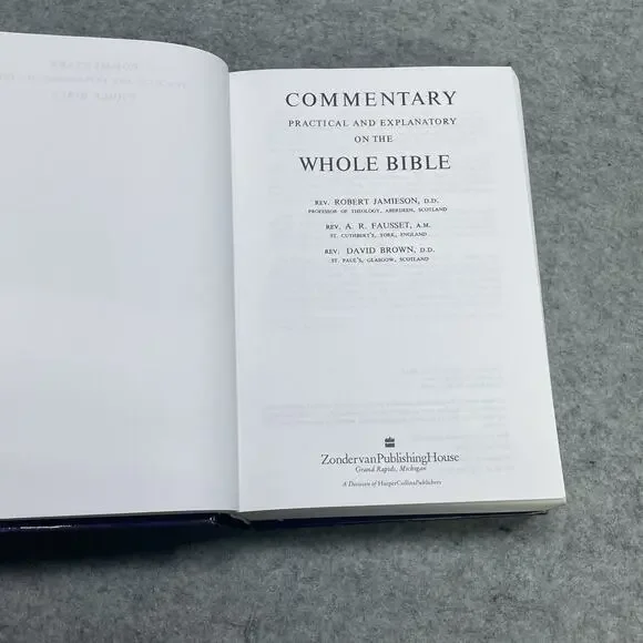 Commentary On the Whole Bible Study Christian Jamieson Fausset Brown Zondervan - Picture 7 of 12